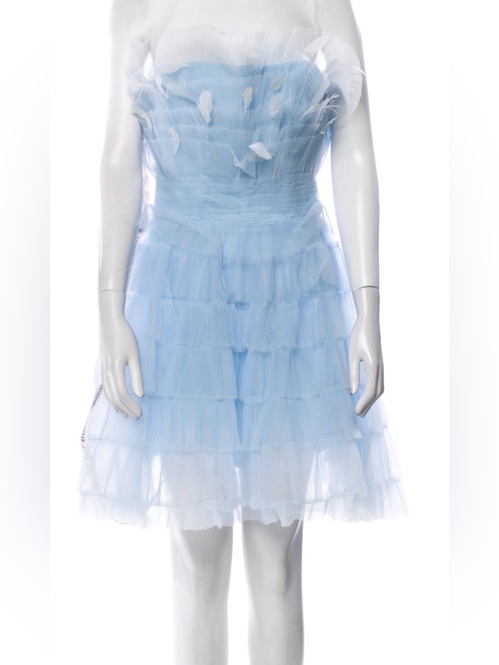 Mac Duggal Sky Blue Layered Tulle Dress Size 6